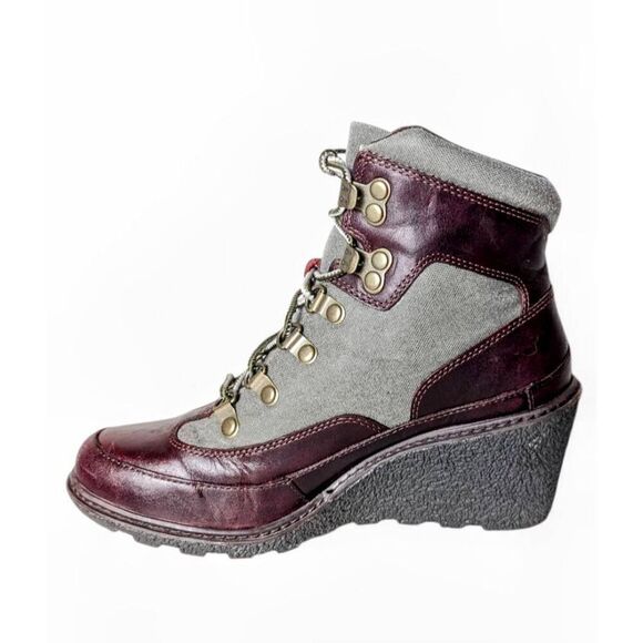 TIMBERLAND Amston Leather Wedge Ankle Boot Size 6.5 - Picture 6 of 9